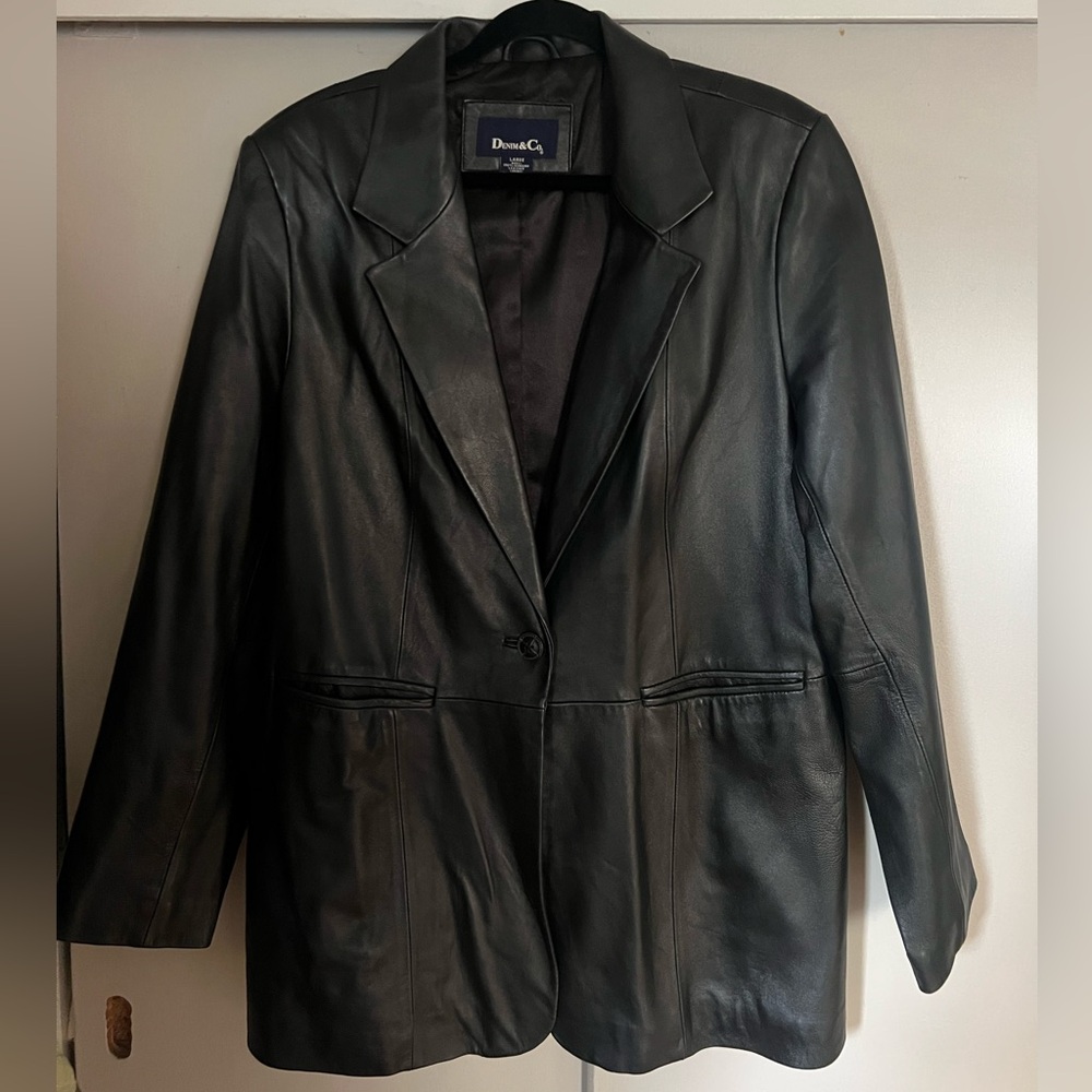 Black Leather Blazer